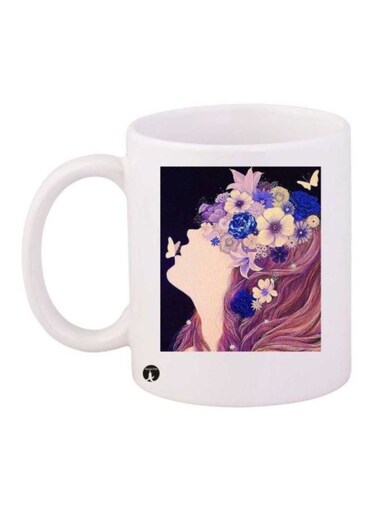 Cartoon Printed Coffee Mug White/Black/Beige