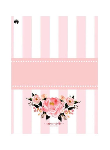 Flowers Theme Printed Plate Pink/White 20x15cm