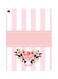 Flowers Theme Printed Plate Pink/White 20x15cm
