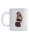 Printed Ceramic Mug White/Pink/Brown