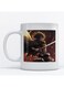 Attak On Titan Anime Printed Mug White/Brown/Red 9.2x7.7cm