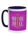 Rock And Roll Printed Coffee Mug Pink/White/Brown 11ounce