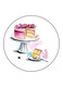 Cake Printed Fridge Magnet Multicolour