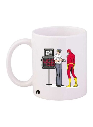 Flash Printed Coffee Mug White/Red/Yellow