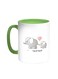 I Love My Mother Printed Coffee Mug Green/White 11ounce