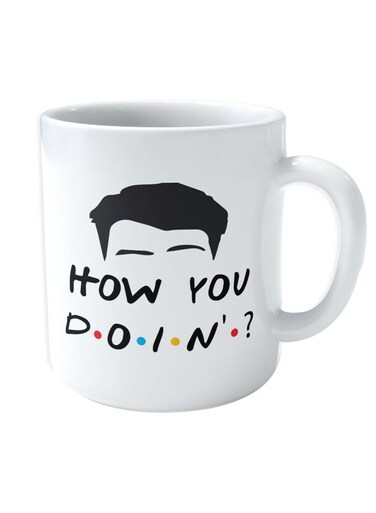 Joey Says How You Doin Coffee Mug White/Black