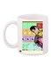 Cartoon Girl Printed Coffee Mug White/Pink/Brown 11ounce