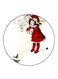Girl Printed Fridge Magnet Multicolour