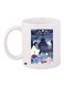 Cartoon Printed Coffee Mug White/Grey/Purple 11ounce