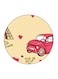 The Car Printed Fridge Magnet Multicolour 5.5 x 5.5cm