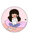 Cartoon Printed Fridge Magnet Pink/White/Black 5.5cm