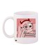 Cartoon Printed Coffee Mug White/Pink/Red 11ounce