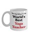 World's Best Yoga Teacher Printed Coffee Mug White/Black/Red