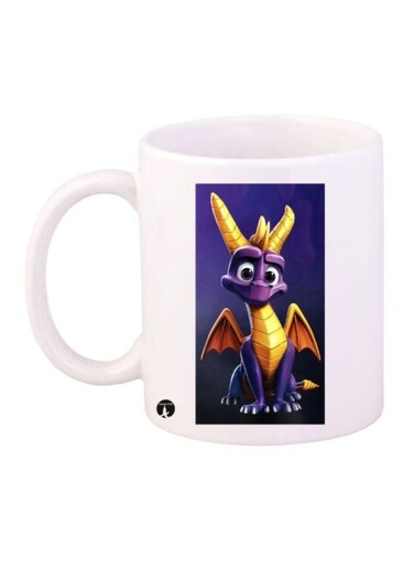 Spyro Video Game Printed Coffee Mug Purple/Yellow