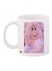 Ceramic Coffee Mug White/Pink