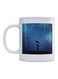 The Rain Printed Ceramic Mug White/Blue/Black 350ml
