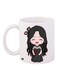 Cartoon Girl Printed Coffee Mug White/Black/Beige