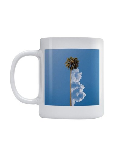 Palm Tree Printed Mug White/Blue/Green