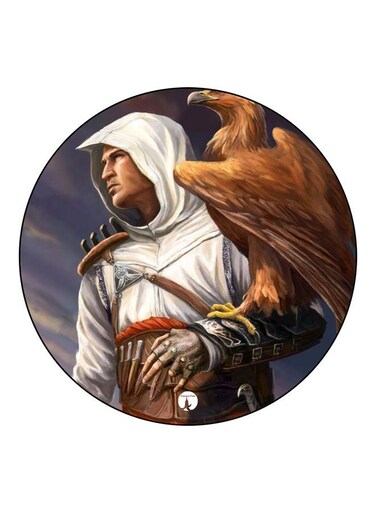 Anime Printed Fridge Magnet White/Brown/Grey 5.5cm