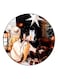 Printed Fridge Magnet White/Black/Beige 5.5cm