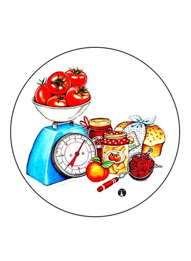 Food Printed Fridge Magnet Multicolour