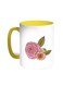 Fees Roses Printed Coffee Mug Yellow/White 11ounce