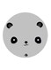 Bear Printed Fridge Magnet Grey/Black 5.5cm