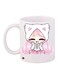 Cartoon Girl Printed Coffee Mug White/Pink
