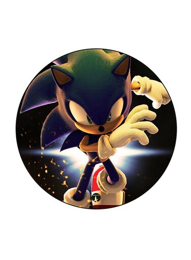 Video Game Sonic Printed Fridge Magnet Round Multicolour
