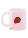 Strawberry Printed Coffee Mug White/Pink/Red 11ounce