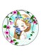Girl Printed Fridge Magnet Multicolour