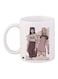 Printed Ceramic Coffee Mug White/Brown/Grey