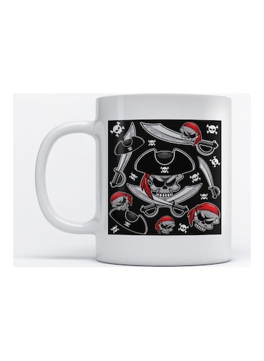Mug The Pirate for Coffee and Tea White