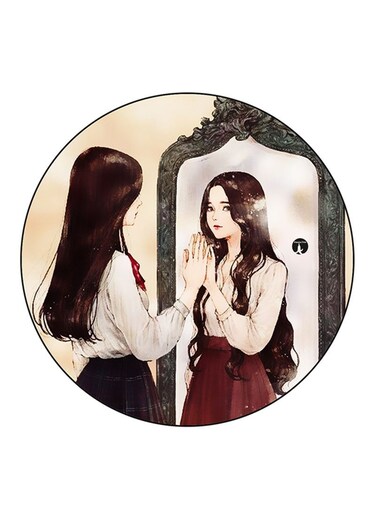 Girl Printed Fridge Magnet Multicolour