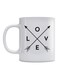 Love Word Printed Mug White/Black 350ml