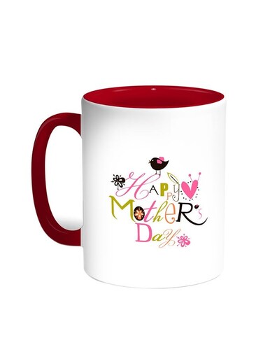 Happy Mother's Day Printed Coffee Mug Red/White 11ounce