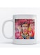 Frida Kahlo Painter Printed Mug White/Pink/Beige