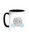 Cartoon - Moon And Clouds Printed Coffee Mug Black/White 11ounce