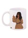 Girl Printed Coffee Mug White/Brown/Black 11ounce