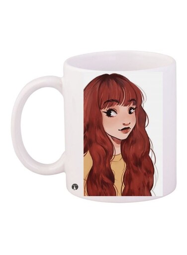 Printed Coffee Mug White/Beige/Brown