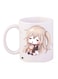 Anime Girl Printed Coffee Mug White/Grey/Blue 11ounce