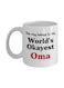 World's Best Okayest Oma Printed Coffee Mug White/Black/Red