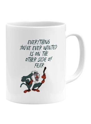 The Lion King Monkey Printed Coffee Mug White/Green