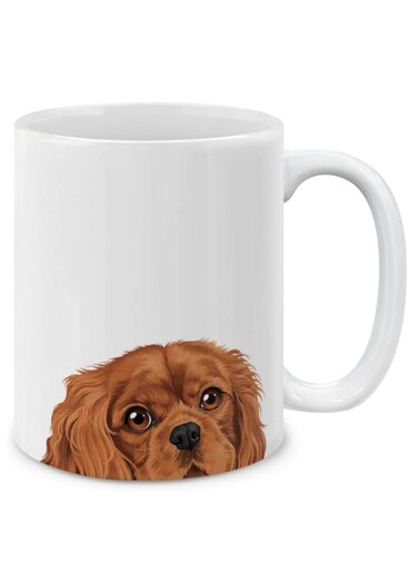 Ruby Cavalier King Charles Spaniel Dog (S2) Ceramic Coffee Mug Tea Cup, 11 OZ