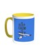 Keep Calm And Diet Printed Coffee Mug Yellow/White 11ounce