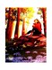 Nature Themed Metallic Plate Red/Yellow/Purple 20x15cm