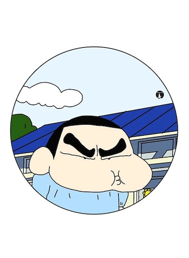 Anime Shin Chan Printed Fridge Magnet Round Multicolour