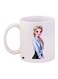 Woman Printed Ceramic Coffee Mug White/Blue/Pink