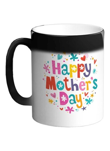 Happy Mother's Day Printed Colour Changing Coffee Mug Black 325ml