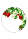 Strawberries Printed Fridge Magnet Round Multicolour